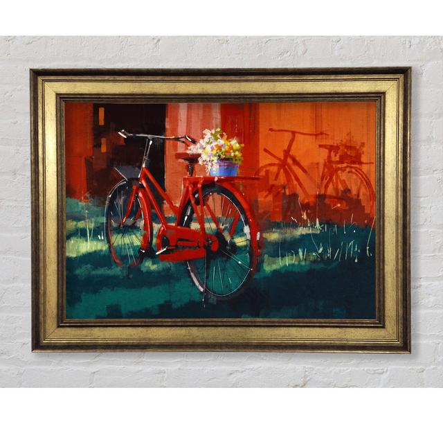 The Red Bike In Amsterdam - Single Picture Frame Art Prints Bright Star Size: 29.7cm H x 42cm W x 8cm D on Productcaster.