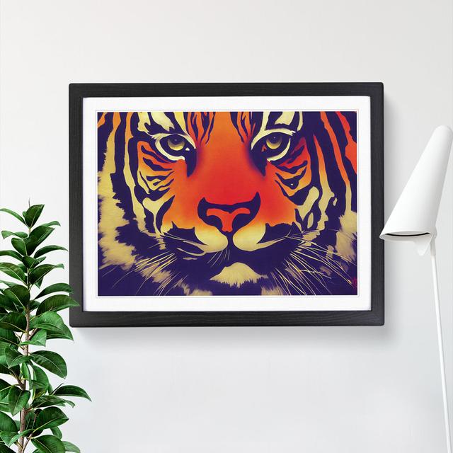 The Stupendous Tiger - Picture Frame Graphic Art World Menagerie Format: Black Framed, Size: 46cm H x 64cm W x 2cm D on Productcaster.