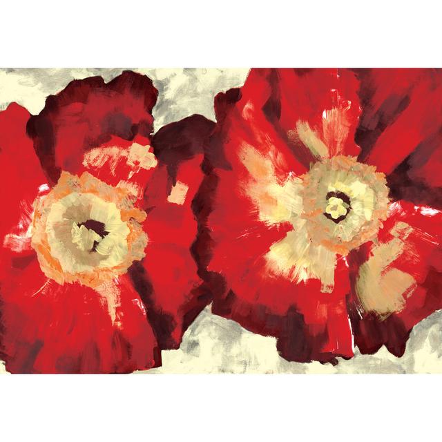 Red Flower Painter - Wrapped Canvas Art Prints Marlow Home Co. Size: 81cm H x 122cm W x 3.8cm D on Productcaster.