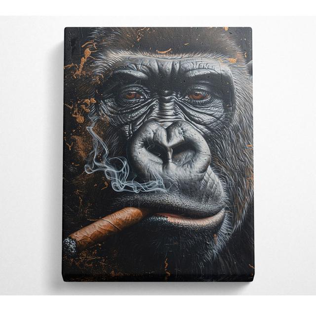 Cigar Gorilla - No Frame Art Prints on Canvas Latitude Vive Size: 121.9cm H x 81cm W on Productcaster.