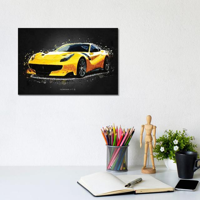 Ferrari F12 by Gab Fernando - Wrapped Canvas Print Metro Lane Size: 20.32cm H x 30.48cm W x 1.905cm D on Productcaster.