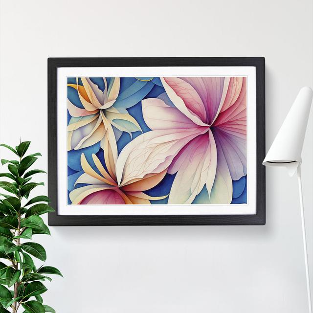 Resplendent Flowers - Picture Frame Painting Marlow Home Co. Frame Colour: Black Framed, Size: 34cm H x 46cm W x 2cm D on Productcaster.