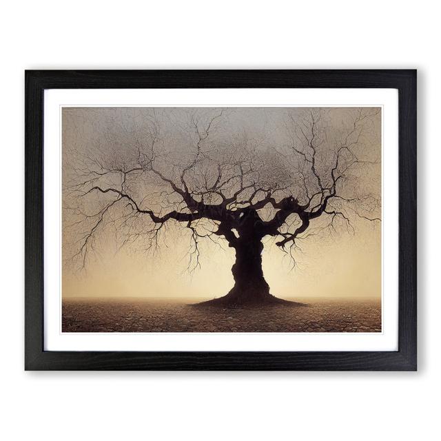 Magical Tree - Picture Frame Painting Marlow Home Co. Frame Colour: Black, Size: 25cm H x 34cm W x 2cm D on Productcaster.