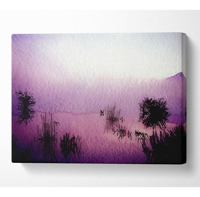 Lilac Pink Mist - Wrapped Canvas Art Prints Alpen Home Size: 66cm H x 106.6cm W x 10cm D on Productcaster.