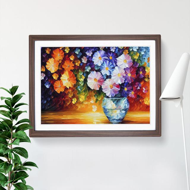 Assorted Flowers Painting Vol.1 Abstract - Single Picture Frame Print Marlow Home Co. Frame Colour: Walnut Framed, Size: 46cm H x 64cm W x 2cm D on Productcaster.