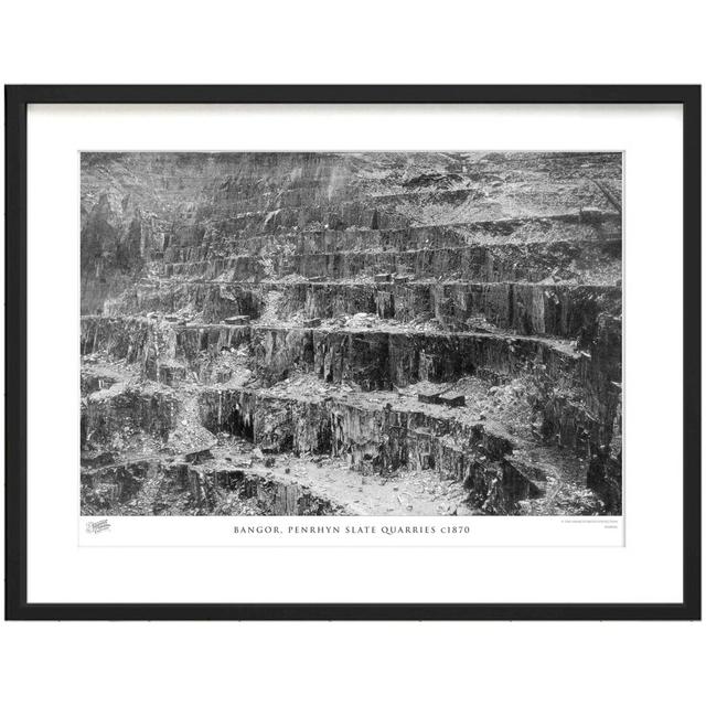 'Bangor, Penrhyn Slate Quarries C1870' - Picture Frame Photograph Print on Paper The Francis Frith Collection Size: 28cm H x 36cm W x 2.3cm D on Productcaster.