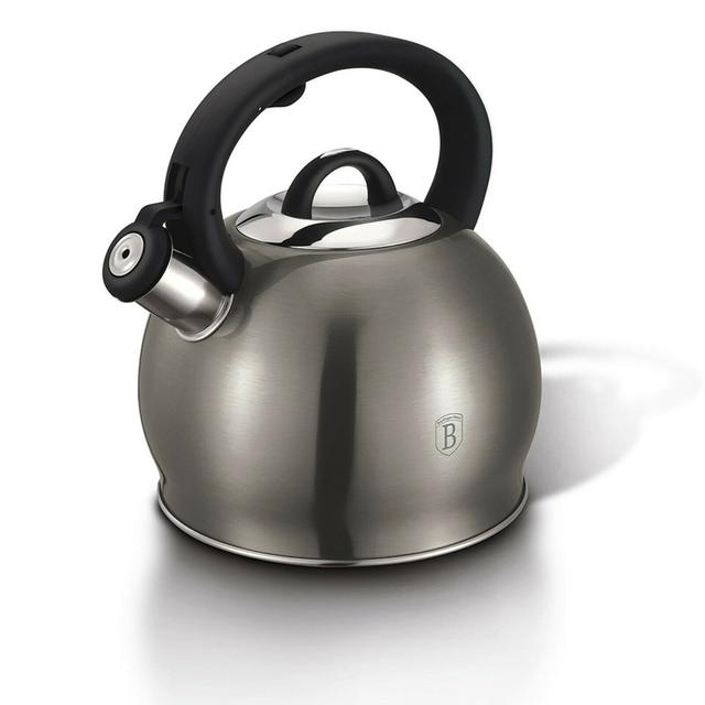 3L Stainless Steel Whistling Stovetop Kettle Berlinger Haus Colour: Carbon on Productcaster.