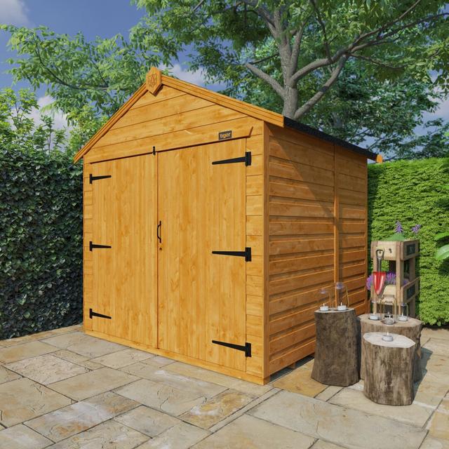 Tigerflex 6 ft. W x 5 ft. D Solid Wood Shiplap Apex Bike Shed Tiger Sheds on Productcaster.