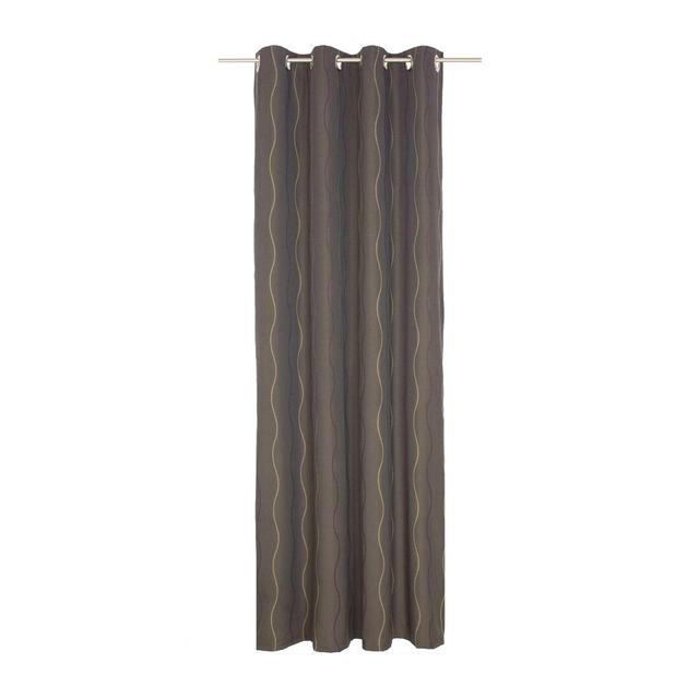 Pedersen Eyelet Room Darkening Single Curtain Latitude Run Size: 132 W x 255 D cm, Colour: Brown on Productcaster.