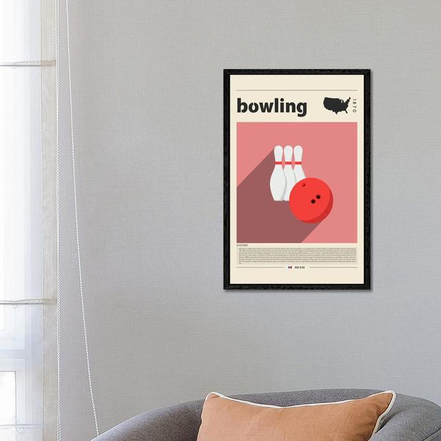 Bowling by GastroWorld - Gallery-Wrapped Canvas Giclée on Canvas Ebern Designs Size: 66.04cm H x 45.72cm W x 3.81cm D, Format: Black Floater Framed on Productcaster.