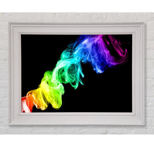 Colorful Smoke 2 Framed Print Ivy Bronx Size: 59.7cm H x 84.1cm W x 8cm D, Format: White Framed Paper on Productcaster.