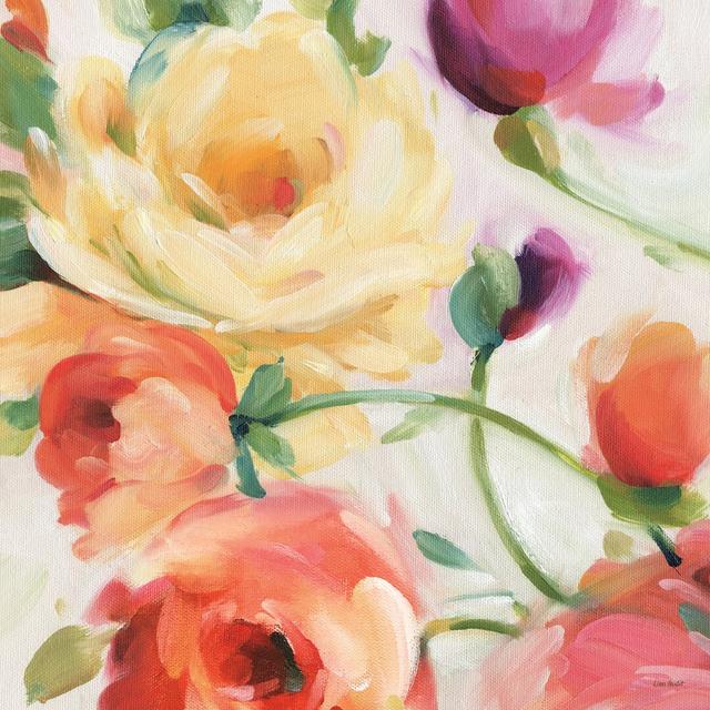 Florabundance III by Lisa Audit - Wrapped Canvas Painting Rosalind Wheeler Size: 30cm H x 30cm W x 3.8cm D on Productcaster.