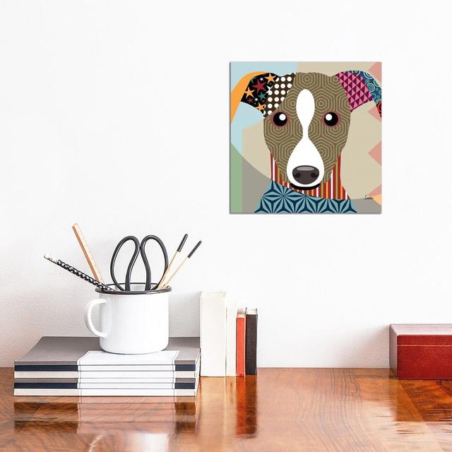 Whippet by Lanre Studio - Wrapped Canvas Graphic Art ClassicLiving Size: 30.48cm H x 30.48cm W x 1.905cm D on Productcaster.