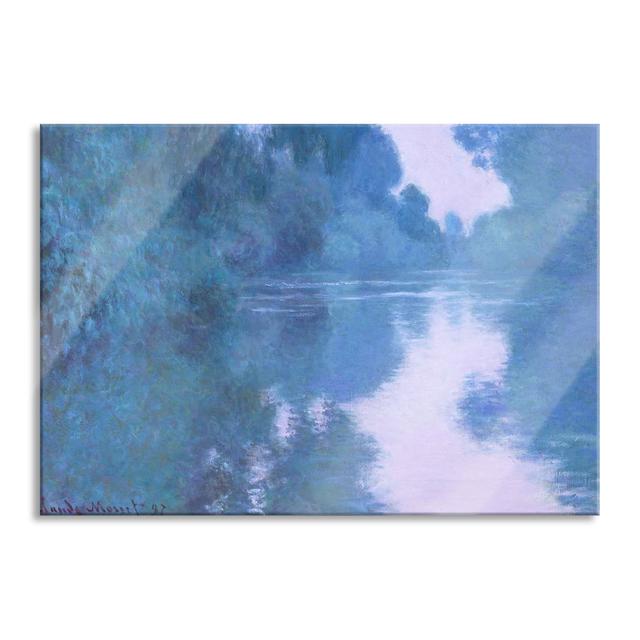 Glasbild Häuser am Ufer der Zaan von Claude Monet Ophelia & Co. Größe: 60 cm H x 80 cm B x 0,4 cm T on Productcaster.