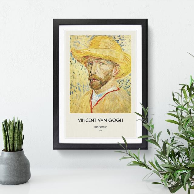 Self Portrait Vol.4 by Vincent Van Gogh - Picture Frame Painting East Urban Home Frame Option: Black, Size: 36cm H x 27cm W x 2cm D on Productcaster.