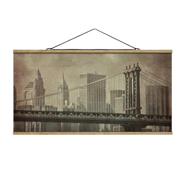 Stoffbild Vintage New York City Rosalind Wheeler Größe: 50 cm H x 100 cm B x 0,3 cm T on Productcaster.