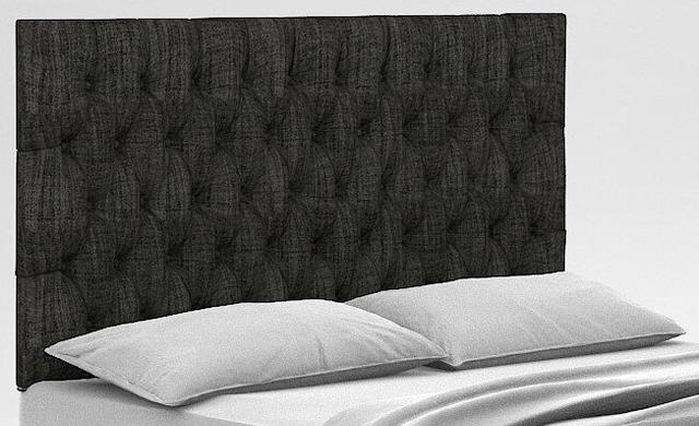 Karen Upholstered Headboard Etta Avenue Colour: Wool Charcoal, Size: Super King (6') on Productcaster.