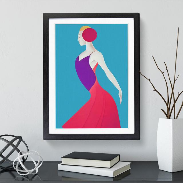 Abstract Dancing Woman No.4 - Wrapped Canvas Graphic Art Rosdorf Park Size: 34cm H x 25cm W x 2cm D, Format: Black Framed on Productcaster.