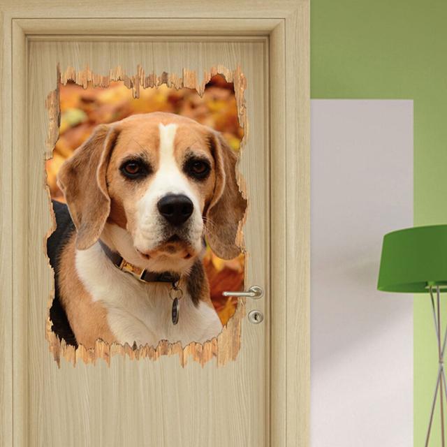 Wandtattoo Kleiner Beagle im Laub East Urban Home on Productcaster.