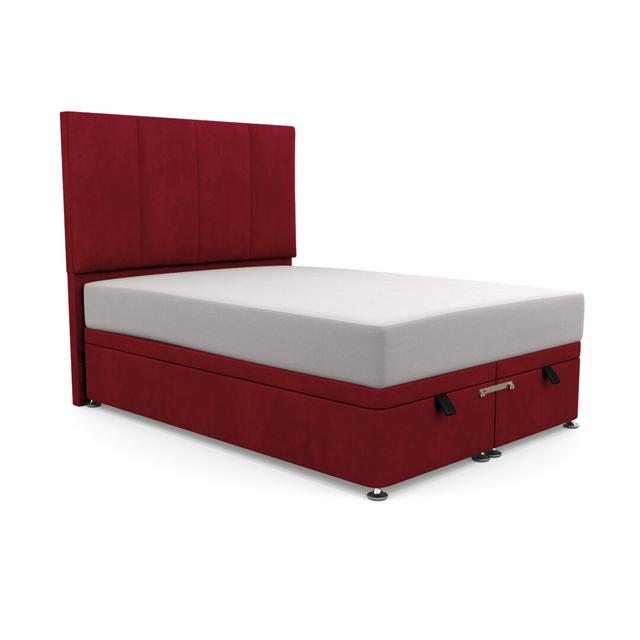 Middletown Bryony Upholstered Ottoman Bed Brayden Studio Size: Small Double (4'), Upholstery Material: Velvet, Upholstery Colour: Velvet Black on Productcaster.