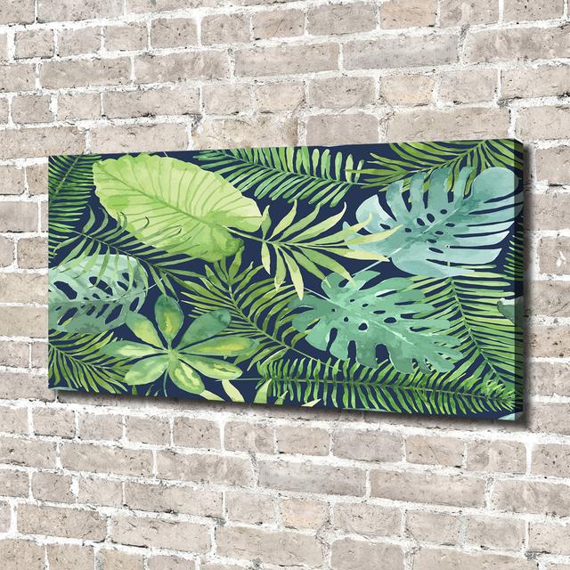 Tropical Leaves - Wrapped Canvas Art Prints Bay Isle Home on Productcaster.