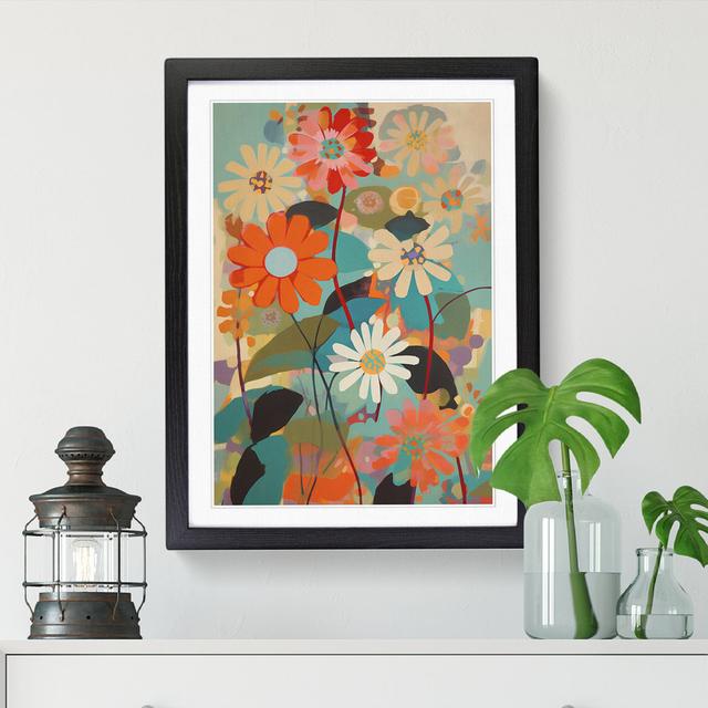 FRM-V0523-836X Flower Art Contemporary Vol.1 - Picture Frame Graphic Art Marlow Home Co. Format: Black Framed, Size: 34cm H x 25cm W on Productcaster.