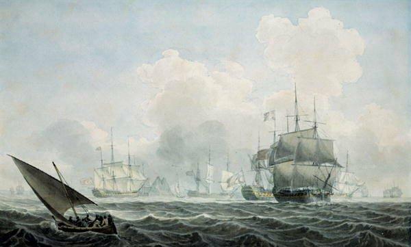 English Ships of War by Robert Cleveley Art Print East Urban Home Size: 50cm H x 70cm W x 0.2cm D on Productcaster.