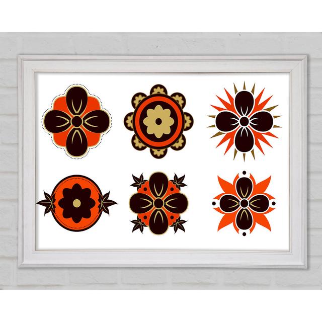 Orange And Brown Flower Heads - Print Latitude Vive Size: 29.7cm H x 42cm W x 1.5cm D on Productcaster.