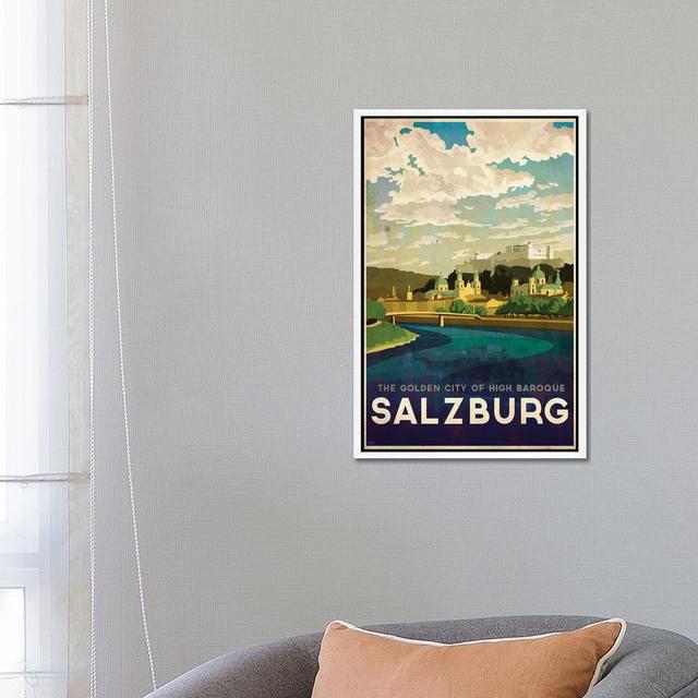 Austria-Salzburg by Missy Ames - Graphic Art on Canvas Happy Larry Frame Colour: White, Size: 66.04cm H x 45.72cm W x 3.81cm D on Productcaster.