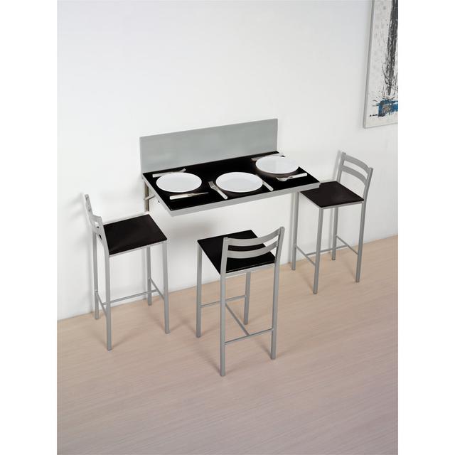 Enderson Rectangular 90Cm L x 50Cm W Dining Table Ebern Designs Table Top Colour: Black on Productcaster.