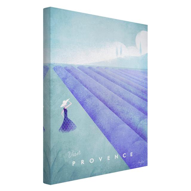 Reiseposter - Provence by Henry Rivers - Wrapped Canvas Advertisement Maturi Size: 90cm H x 60cm W on Productcaster.