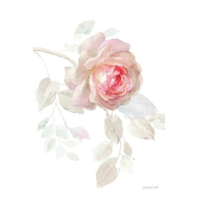 Gentle Rose I by Danhui Nai - Wrapped Canvas Painting August Grove Size: 30cm H x 20cm W on Productcaster.