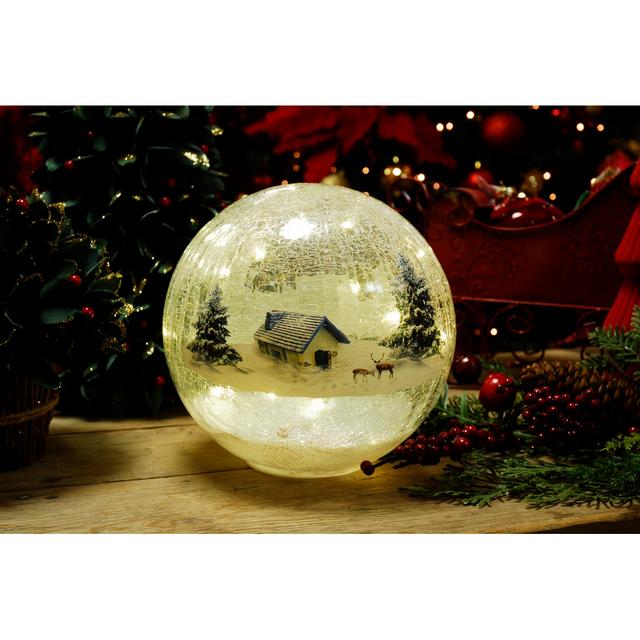 Crackle Effect Lodge Ball The Seasonal Aisle Size: 15cm H x 15cm W x 15cm D on Productcaster.