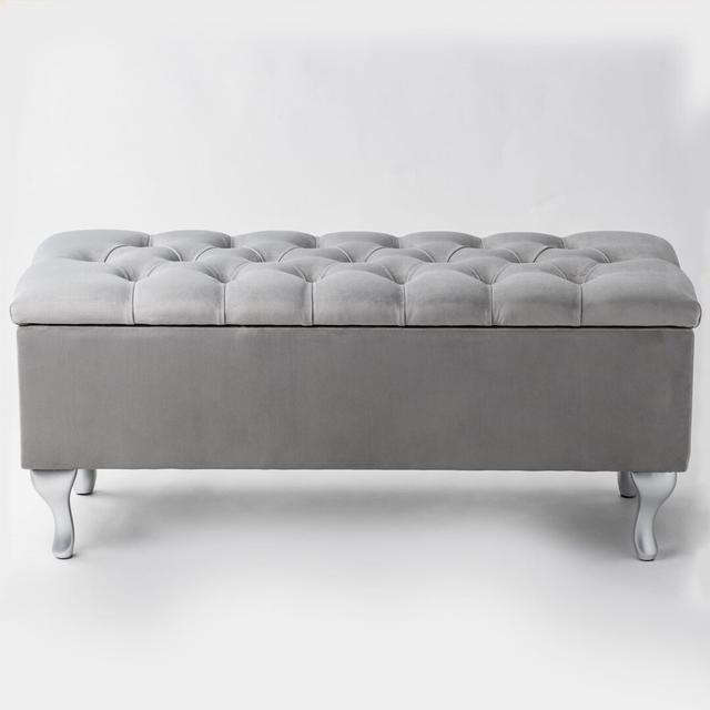 Kahler Upholstered Storage Bench Mercer41 Size: H42 x W80 x D35cm on Productcaster.