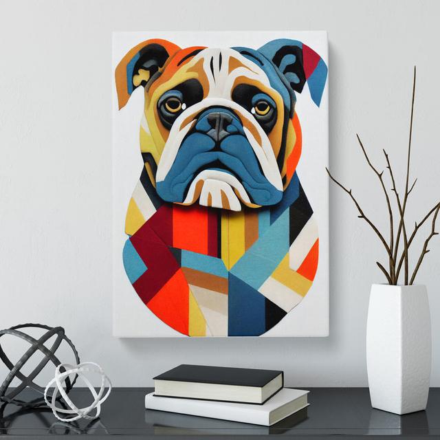 CAN-V0523-300X British Bulldog Abstract Vol.1 - Wrapped Canvas Print Marlow Home Co. Size: 50cm H x 35cm W x 3cm D on Productcaster.