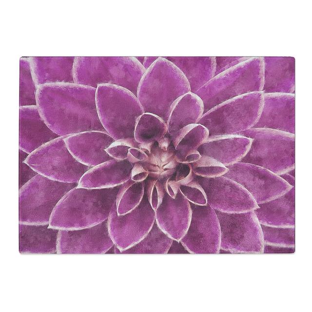 Tempered Glass Pink Dahlia Flower Chopping Board East Urban Home Size: 28.5 cm x 39 cm on Productcaster.