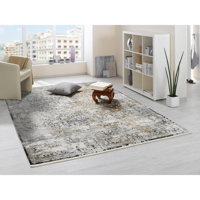 Hasan Impression Power Loom Grey/Brown Rug Borough Wharf Rug Size: Rectangle 140 x 200cm on Productcaster.