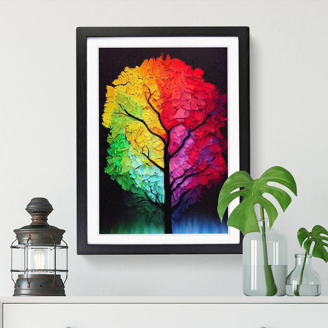 Tree Colours Vol.4 - Picture Frame Print Big Box Art Size: 46cm H x 34cm W x 2cm D, Frame Option: Black on Productcaster.