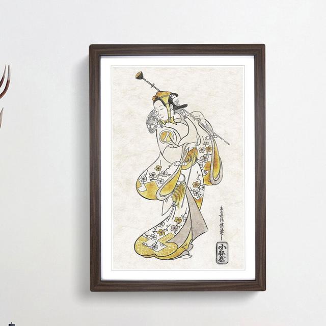 Ichikawa Monnosuke by Torii Kiyonobu - Picture Frame Painting Print East Urban Home Frame Option: Walnut Framed, Size: 36cm H x 27cm W x 2cm D on Productcaster.