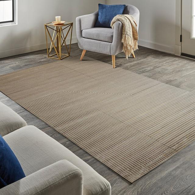 Paramid Sand Ivy Bronx Rug Size: Rectangle 200 x 290cm on Productcaster.