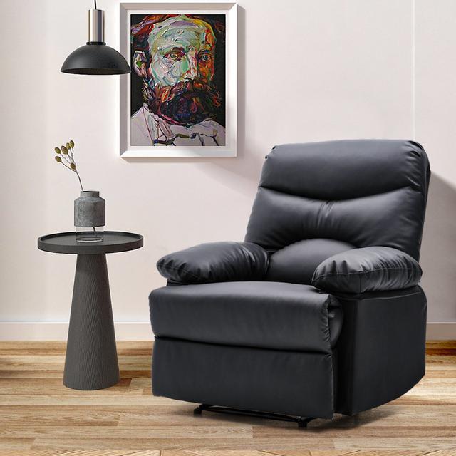 Faux Leather Manual Swivel Recliner Living and Home on Productcaster.