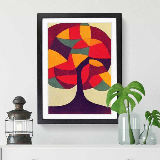 Abstract Cherry Blossom Tree - Single Picture Frame Graphic Art Marlow Home Co. Format: Walnut Framed, Size: 64cm H x 46cm W x 2cm D on Productcaster.