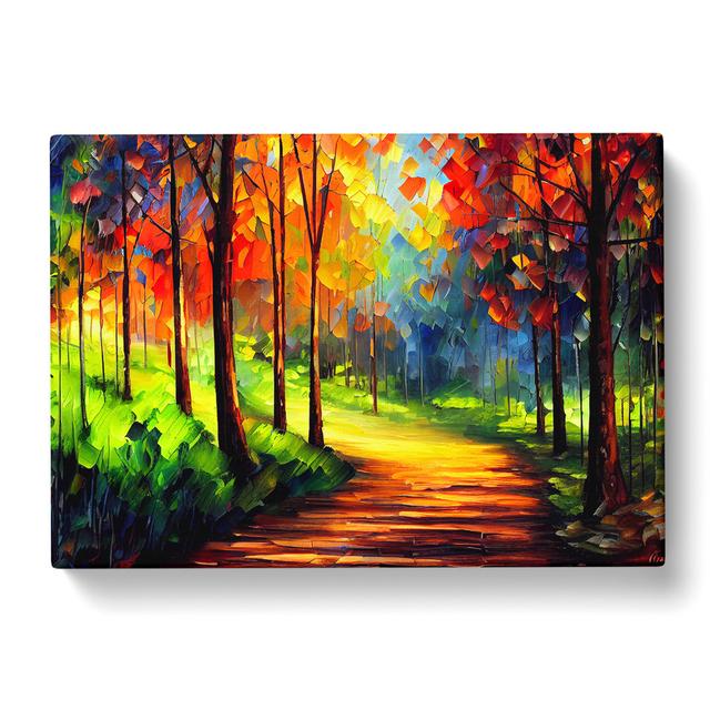 Magical Forest Vol.3 Abstract - Wrapped Canvas Painting Alpen Home Size: 35cm H x 50cm W x 3cm D on Productcaster.