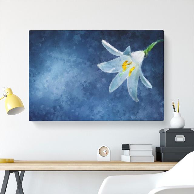 White Flower - Wrapped Canvas Graphic Art East Urban Home Size: 40cm H x 60cm W x 3cm D on Productcaster.