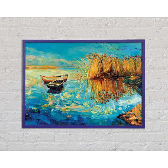 Twin Sailboat Reflections - Single Picture Frame Art Prints Longshore Tides Size: 21cm H x 29.7cm W x 2cm D on Productcaster.