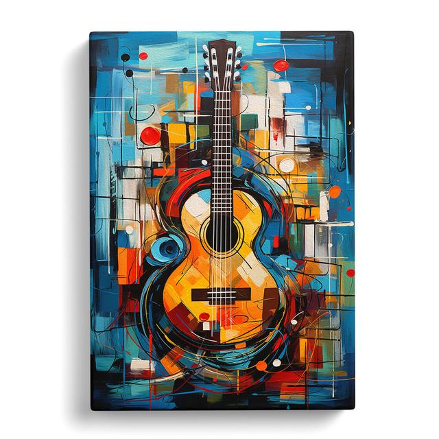 Acoustic Guitar Expressionism - Print Marlow Home Co. Size: 76cm H x 50cm W x 3cm D on Productcaster.