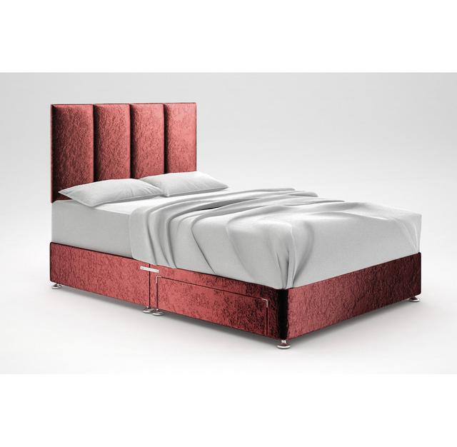 Bendooragh Divan Bed Base 17 Stories Storage Type: 2 Drawers, Colour: Mulberry, Size: Small Double on Productcaster.