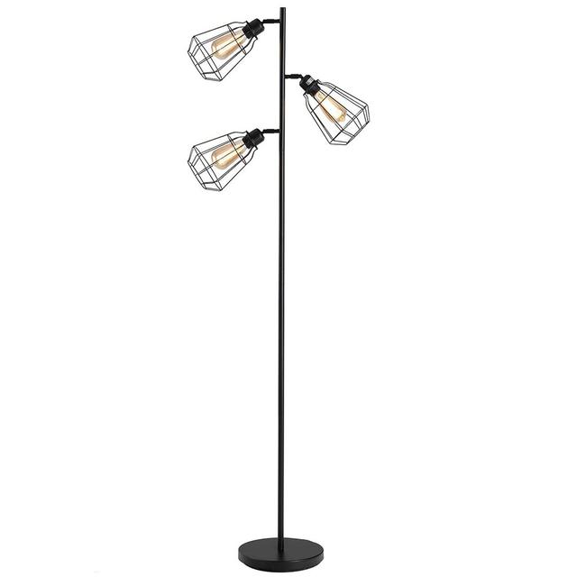 Grisham 165cm Traditional Floor Lamp Williston Forge Finish: Black on Productcaster.