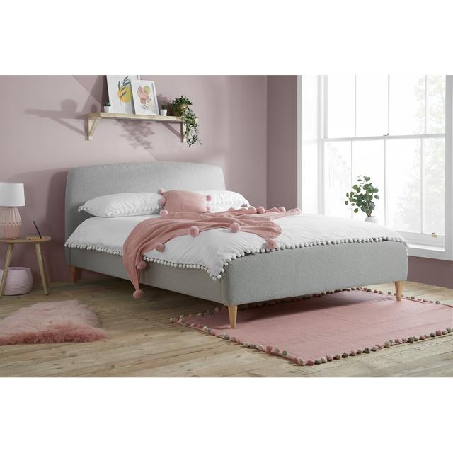 Beanfields Upholstered Bed Frame Isabelline Size: European Kingsize (160 x 200cm), Colour: Grey on Productcaster.