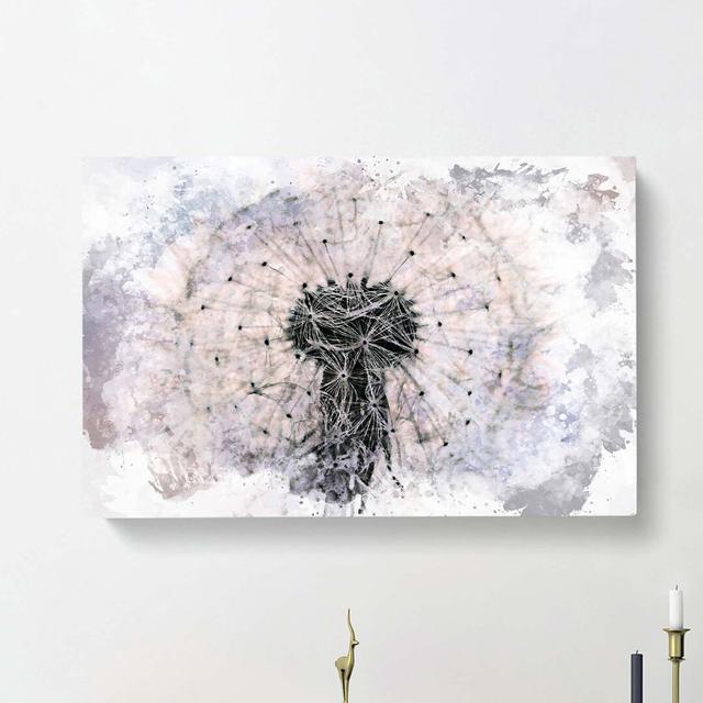 A Dandelion Flower in Abstract - Wrapped Canvas Graphic Art Print East Urban Home Size: 40cm H x 60cm W x 3cm D on Productcaster.